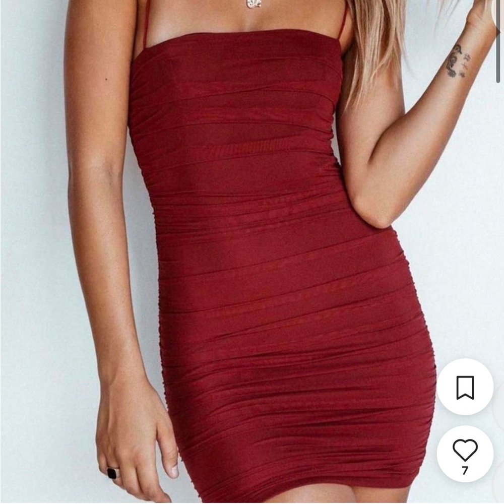 Princess Polly women’s stretchy red tube mini dress with straps